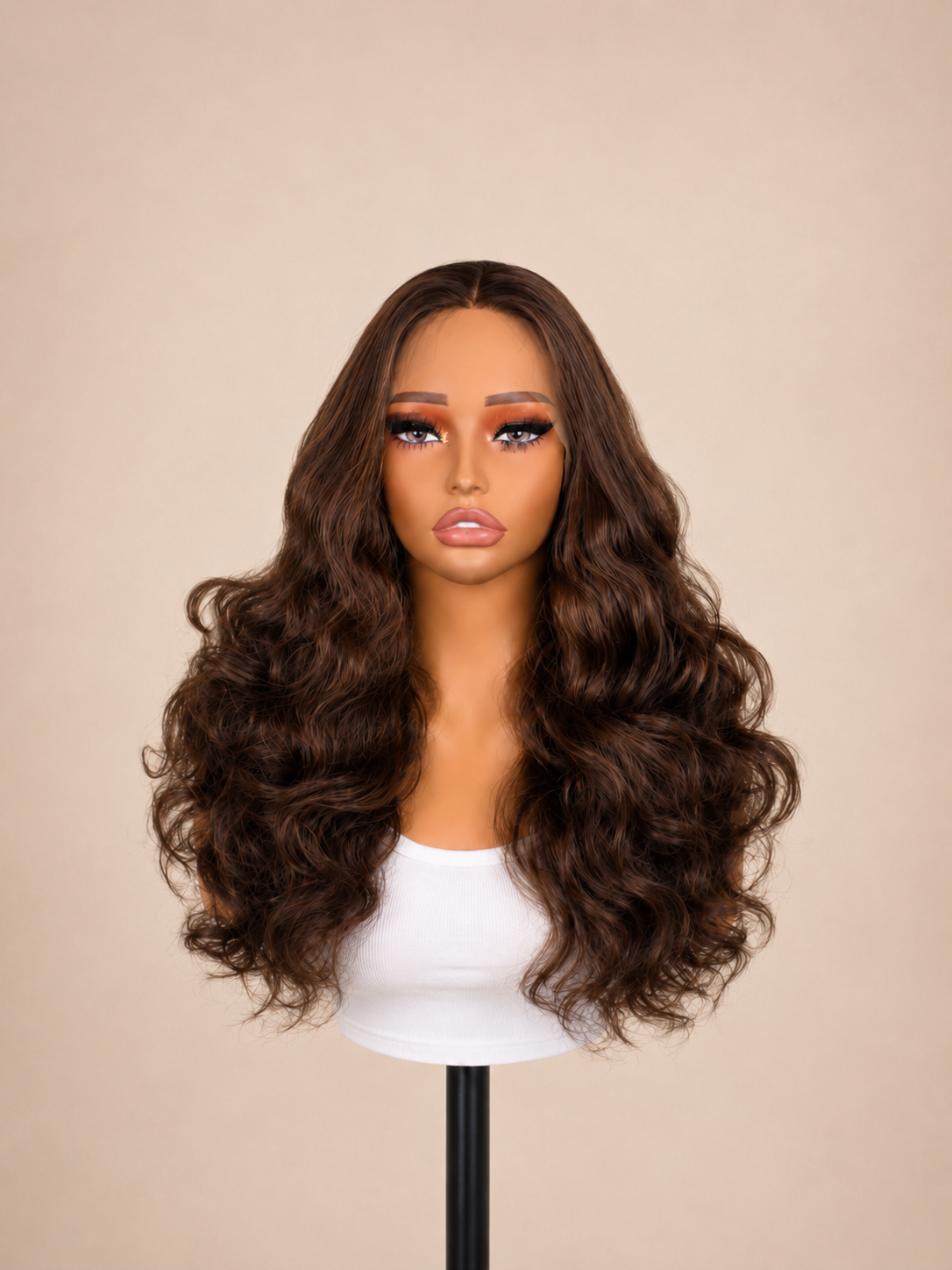 Chocolate Brown Loose Wave Wig | 13x4 Lace Front