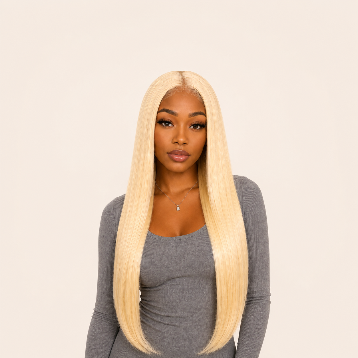 32" Platinum Blonde Straight Wig | 13x6 Lace Frontal