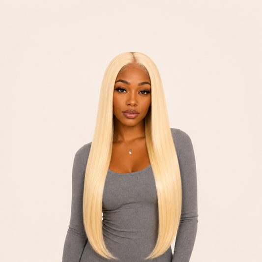 32" Platinum Blonde Straight Wig | 13x6 Lace Frontal